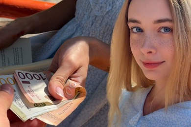 Helped a needy student and fucked her mere pennies - [Loly Nebel]