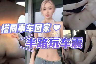 搭同事车回家半路玩车震