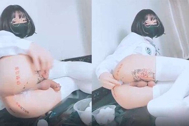 伪娘白丝产卵硅胶球塞菊花流出浓厚精液