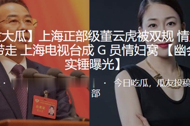 深圳海正部级双规情被带走上海电视台成G员情妇窝
